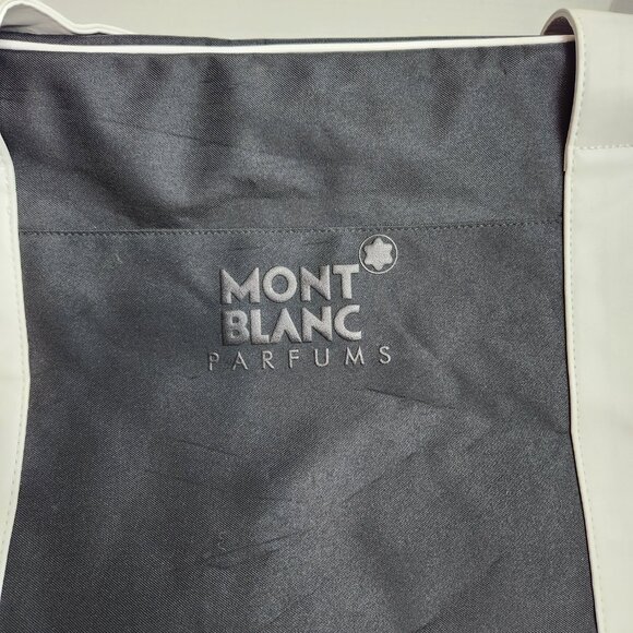 Montblanc Parfum Black White Duffle Weekender Travel Bag Large Adjustable Strap - Picture 2 of 16